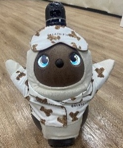 写真(茶色い服のLOVOT)